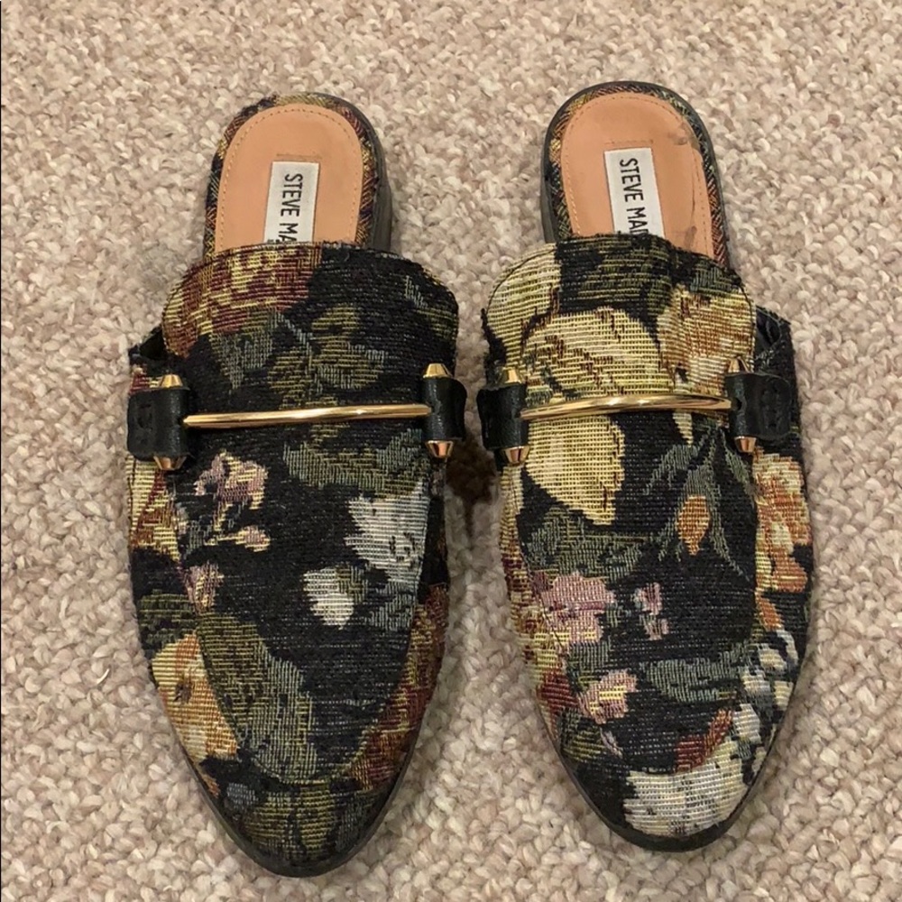 Steve Madden Floral Print Mules